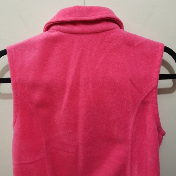 Columbia Pink Fleece Full Zip Up Soft Cozy Vest Size Small - Picture 7 of 10